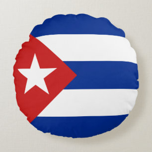 Coussins Ronds Drapeau Cuba
