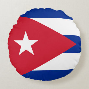 Coussins Ronds Drapeau cubain