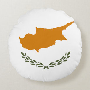 Coussins Ronds Drapeau de Chypre