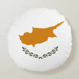 Coussins Ronds Drapeau de Chypre