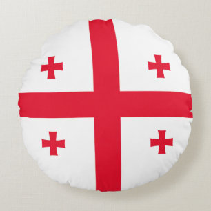 Coussins Ronds Drapeau de Géorgie