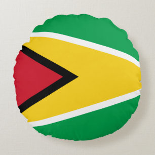 Coussins Ronds Drapeau de Guyana (Guyanais)