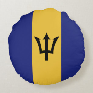 Coussins Ronds Drapeau de la Barbade