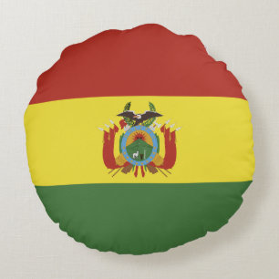 Coussins Ronds Drapeau de la Bolivie