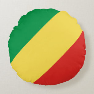Coussins Ronds Drapeau de la République du Congo
