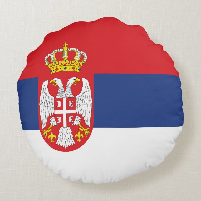 Coussins Ronds drapeau de la Serbie (Dos)