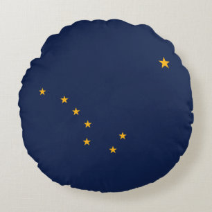 Coussins Ronds Drapeau de l'État d'Alaska