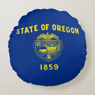 Coussins Ronds Drapeau de l'État de l'Oregon
