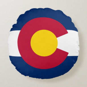 Coussins Ronds Drapeau de l'État du Colorado