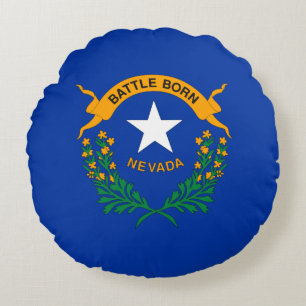 Coussins Ronds Drapeau de l'État du Nevada