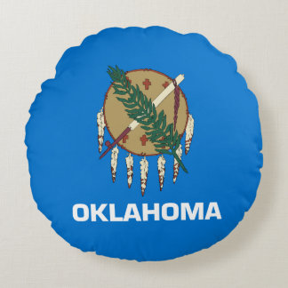 Coussins Ronds Drapeau de l'Oklahoma