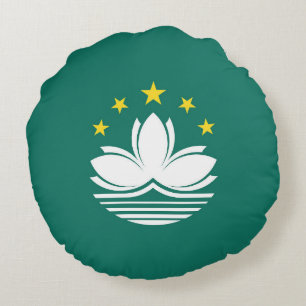 Coussins Ronds Drapeau de Macao