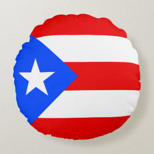 Coussins Ronds Drapeau de Porto Rico