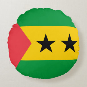 Coussins Ronds Drapeau de Sao Tomé-et-Principe