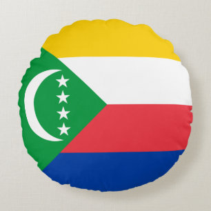 Coussins Ronds Drapeau des Comores