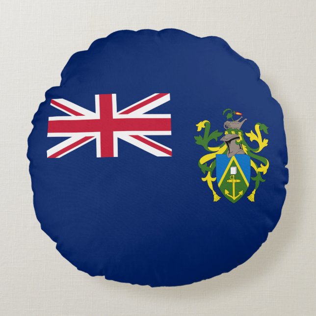 Coussins Ronds Drapeau des îles Pitcairn (Devant)
