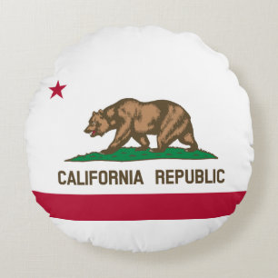 Coussins Ronds Drapeau d'État de la République de Californie