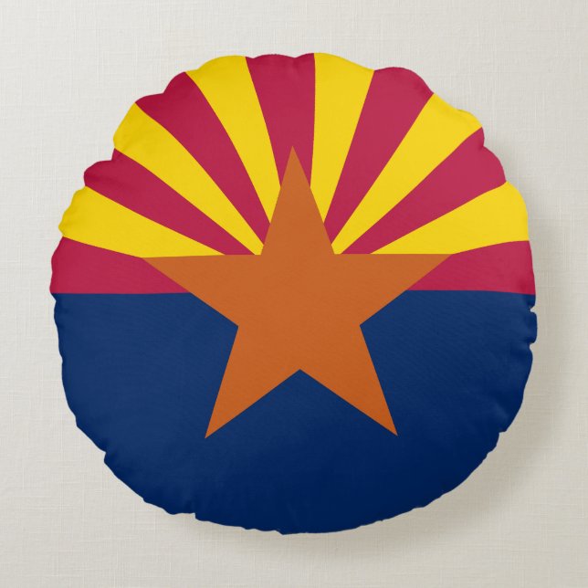 Coussins Ronds Drapeau d'État de l'Arizona (Devant)