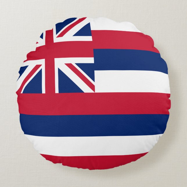 Coussins Ronds Drapeau d'État d'Hawaii (Devant)