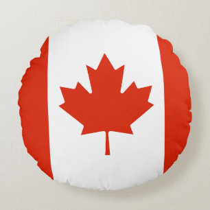 Coussins Ronds Drapeau du Canada