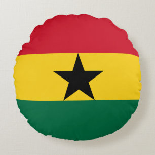 Coussins Ronds Drapeau du Ghana
