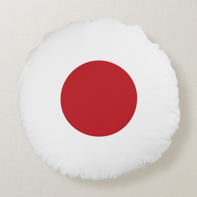 Coussins Ronds Drapeau du Japon (Dos)