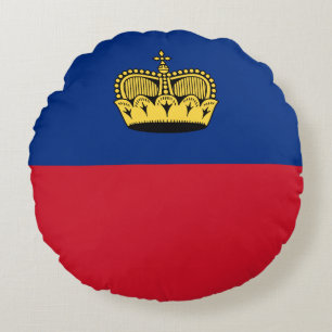 Coussins Ronds Drapeau du Liechtenstein