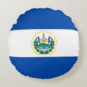 Coussins Ronds Drapeau du Salvador