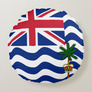Coussins Ronds Drapeau du Territoire britannique de l'Océan Indie