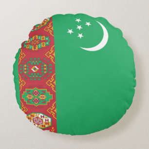 Coussins Ronds Drapeau du Turkménistan