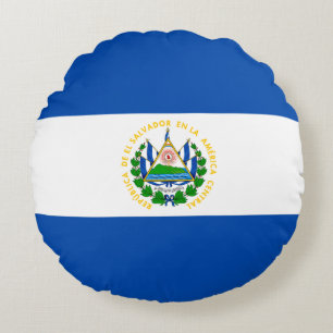 Coussins Ronds Drapeau El Salvador