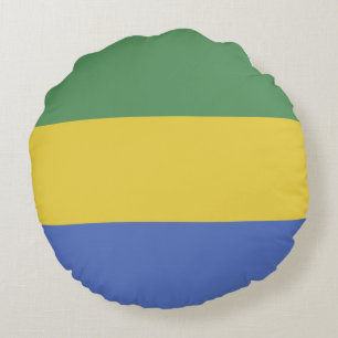 Coussins Ronds Drapeau Gabon