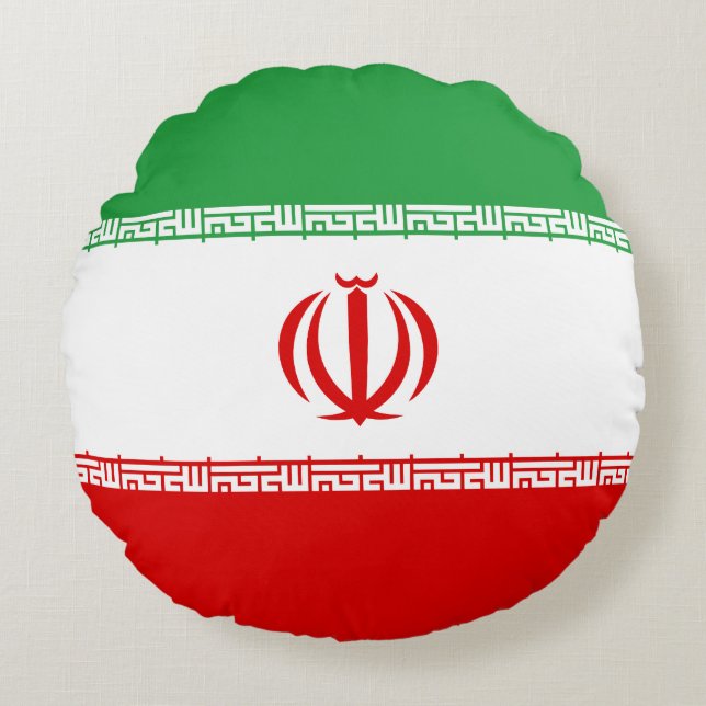 Coussins Ronds Drapeau Iran (Devant)