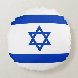 Coussins Ronds Drapeau Israël
