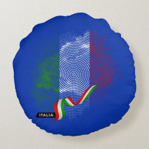 Coussins Ronds Drapeau italien