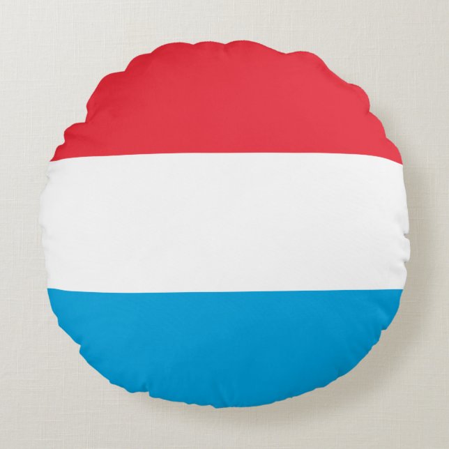 Coussins Ronds Drapeau Luxembourg (Devant)