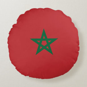 Coussins Ronds Drapeau Maroc