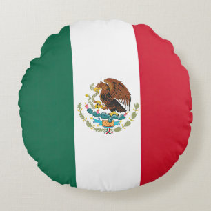 Coussins Ronds Drapeau Mexique Tricolore
