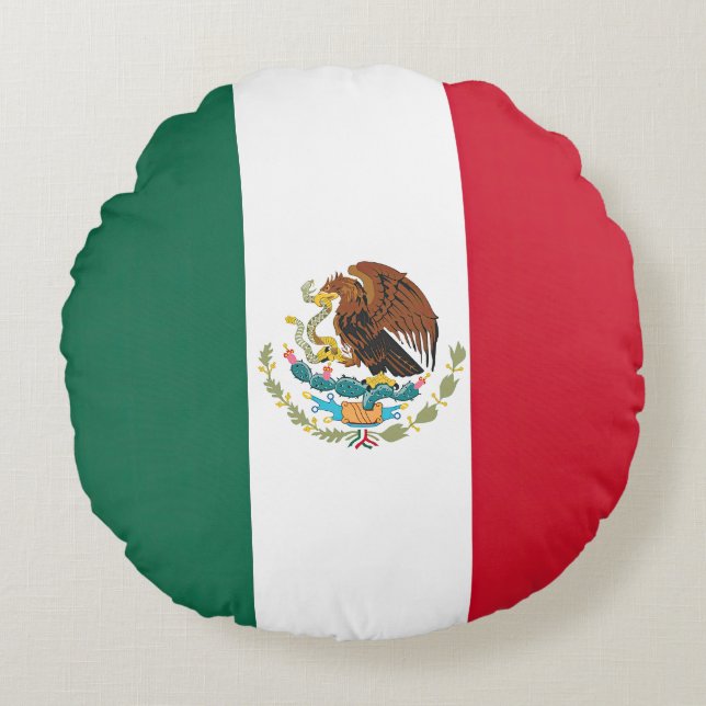 Coussins Ronds Drapeau Mexique Tricolore (Devant)