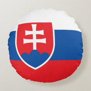 Coussins Ronds Drapeau Slovaquie