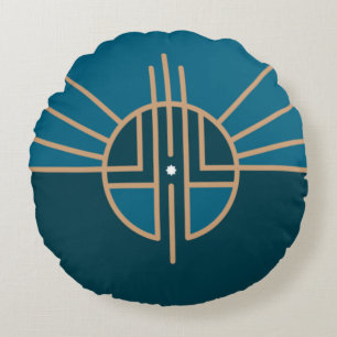 Coussins Ronds Drapeau urbain de Lincoln (Nebraska)