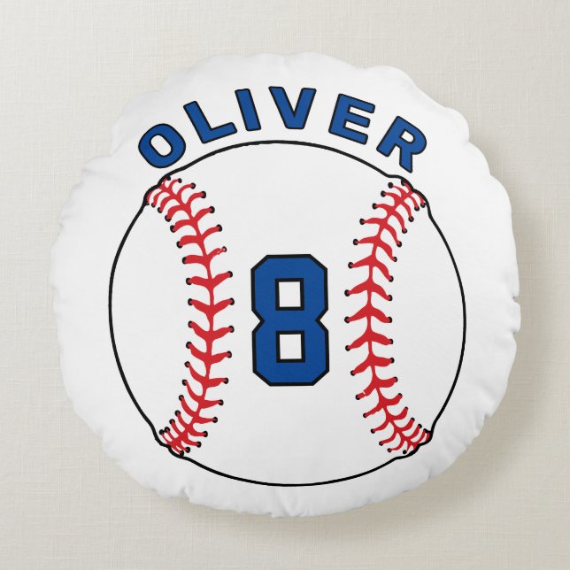 Coussins Ronds Drapeaux de baseball Ball Bunting Anniversaire de  (Devant)