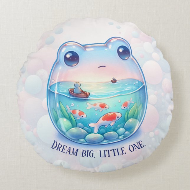 Coussins Ronds Dream Big, Little One - Frog - (Devant)