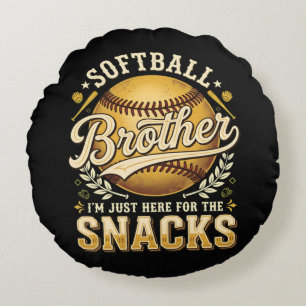 Coussins Ronds Drôle de frère de softball Snacks Sports