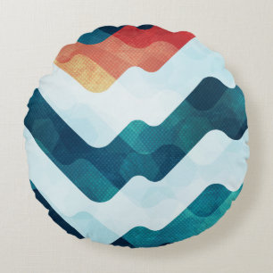 Coussins Ronds Effet Grunge d'eau Motif transparent