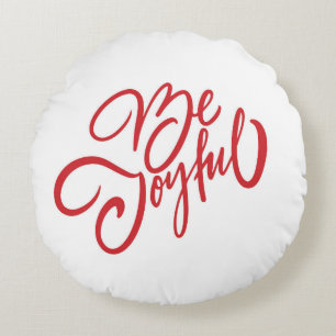 Coussins Ronds Elégant Be Joyful Holiday Design