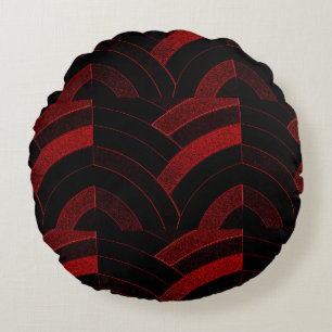 Coussins Ronds élégant et élégant chevron contemporain