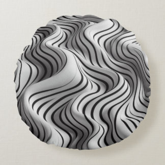 Coussins Ronds Elegant Waves Fabric Design 6
