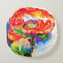 Elégante aquarelle rouge florale