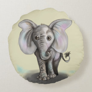 Coussins Ronds Eléphant bébé